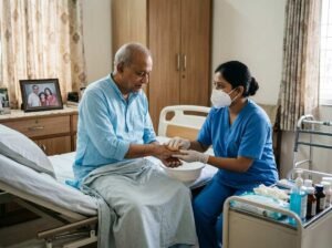 Home nursing care for stroke patients managing bladder and bowel changes during recovery at home.