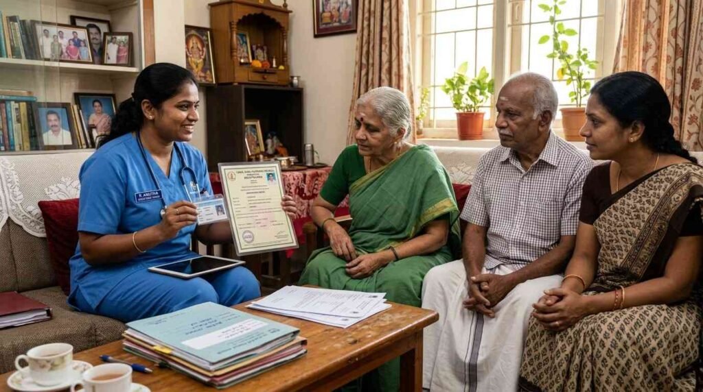 Questions about qualifications and experience when hiring a home nurse, including nursing credentials, certifications, training, and professional expertise in patient care.